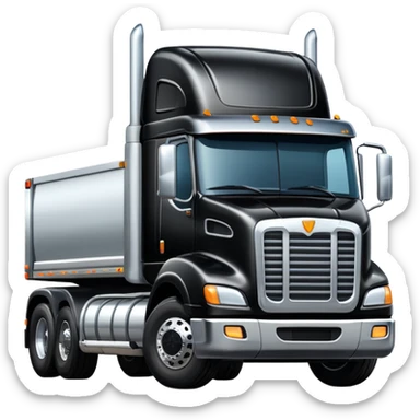 Black semi truck sticker