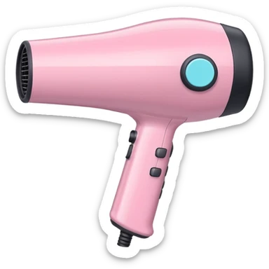 pastel pink hair dryer sticker