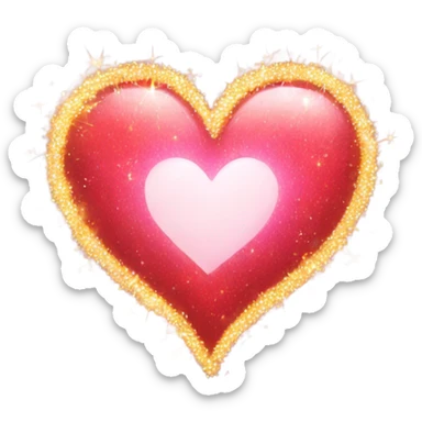Heart with sparkles  sticker