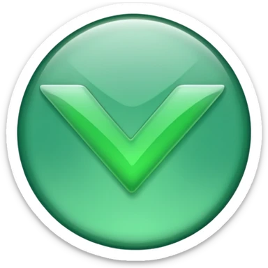 Green check mark with high flick no background sticker