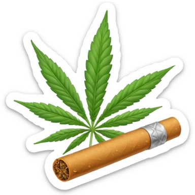 Marijuana cigarette sticker