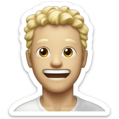 white gut happy sticker