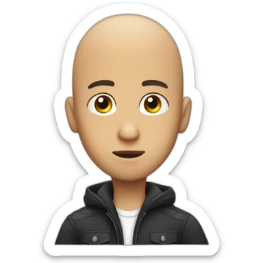 Bad boy bald sticker