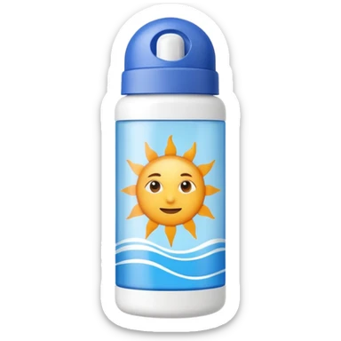 sun screen bottle sticker