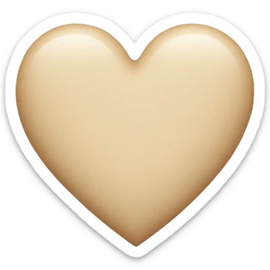 Beige heart  sticker
