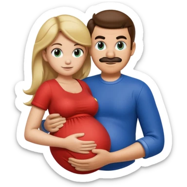 pregnant mario with belly being held by sonic sticker