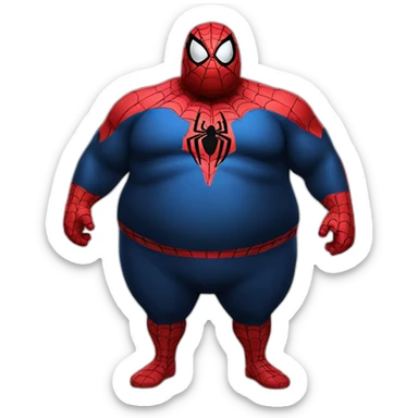 Fat fat fat spiderman sticker