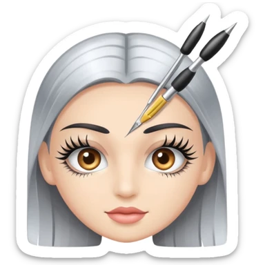 Lash application tools sticker