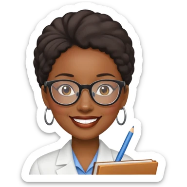 A black woman teaching  sticker
