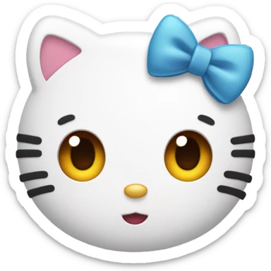 Cute hello kitty emoji sticker