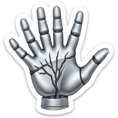 strong heavy metal hand ich liebe dich geste sticker