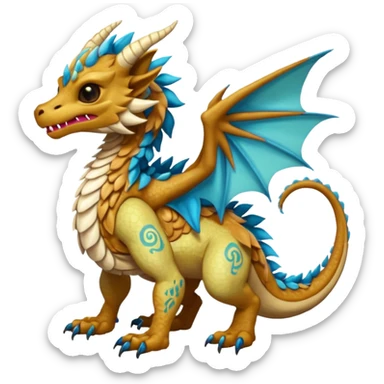 Vernid-Protogen-Dutch-Angel-Dragon-Grem2-Wickerbeast-Bagbean-animal-fusion-hybrid-creature sticker