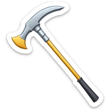 symmetric mining pickaxe sticker