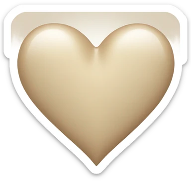 Beige heart  sticker