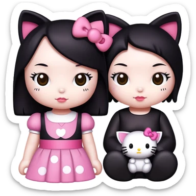 Hello kitty kuromi sticker