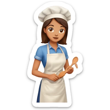 woman in kitchen cooking sticker