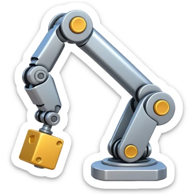 emoji about robot arm with block sticker