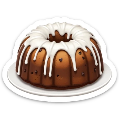 Mini chocolate chip Bundt cake with whip cream ontop sticker
