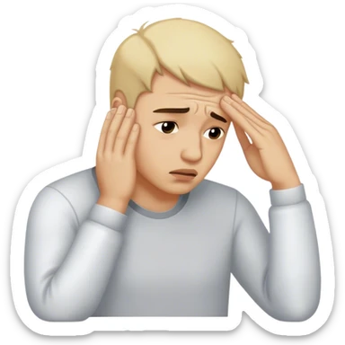 man with facepalm sticker