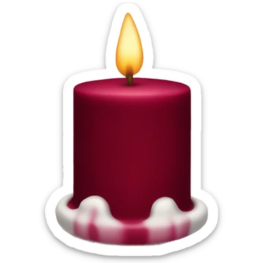 Dark red velvet candle sticker