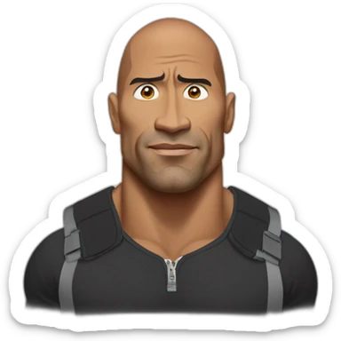 The rock qui fait son mouvement de sourcil  sticker
