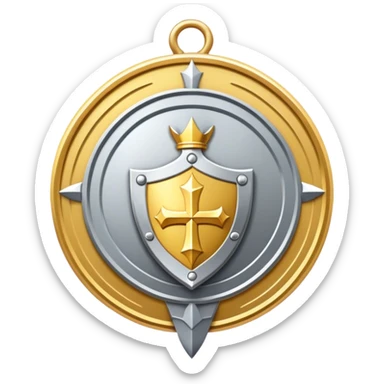 A medal of creation for a knight sticker