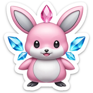 Emolga-Diancie-Carbink-fusion sticker