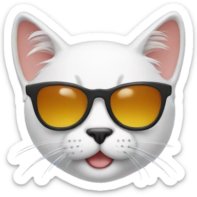 Cat with sunglasses sticker
