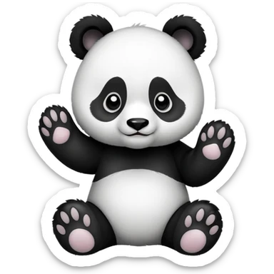panda offering paw as if to help, "you are not alone" sticker