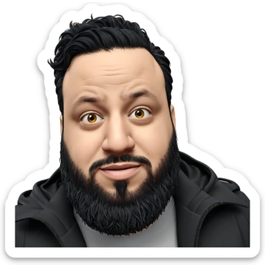 smiling man in black jacket sticker