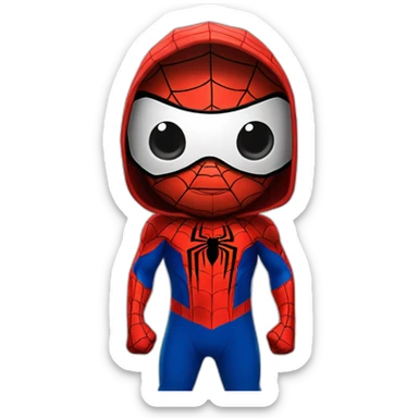 Niño disfrazado de spiderman  sticker