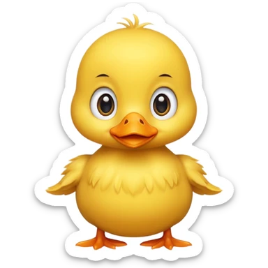 baby duck with big eyes sticker