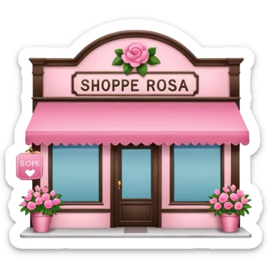Shoppe rosa sticker