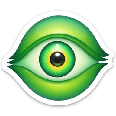 Quiero que hagas un emoji del ojo de fuerza regida sticker