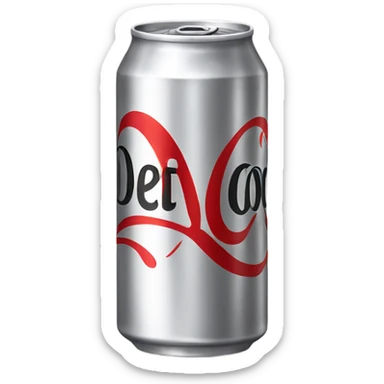 Can of Diet Coke English  sticker