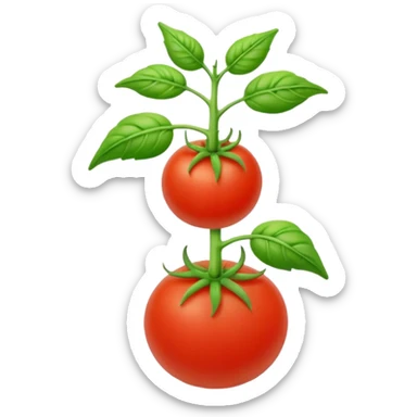 realistic tomato seedling sticker