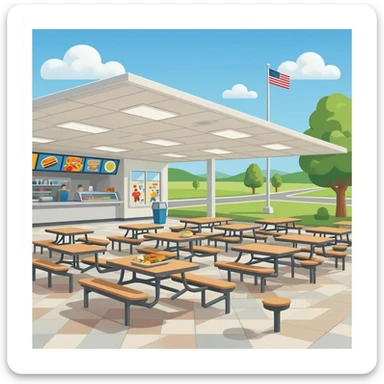 School Cafeteria sticker