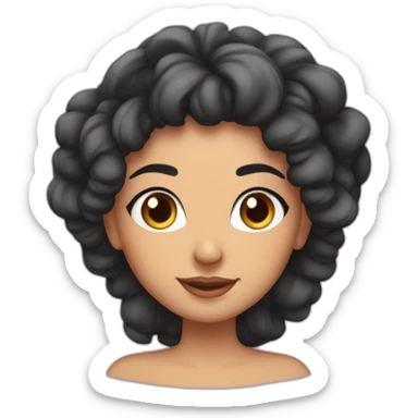 fille arabe au cheveux bouclés avec un bandeau sur le front  sticker