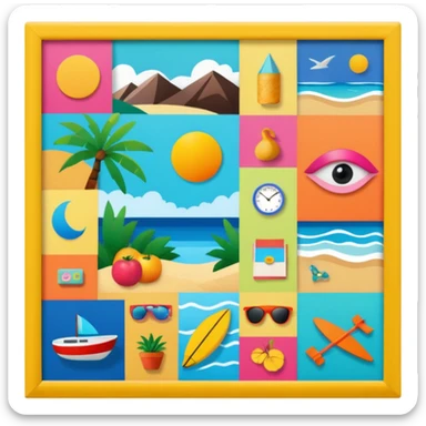 An extremely detailed lifestyle vision board collage for the year 2026. sticker