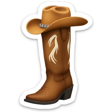 Cowgirl boots sticker