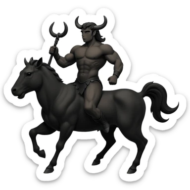 centaur bull siluet sticker