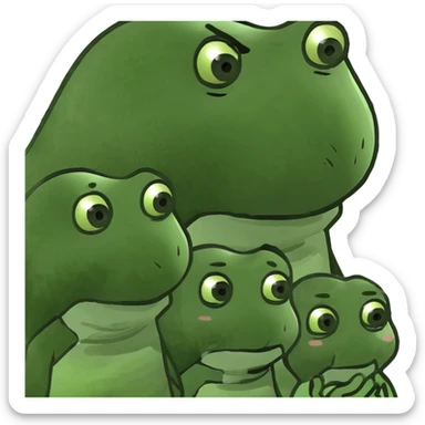 Mom dad twin babies (girl and boy) and a toddler (girl) happy family  sticker