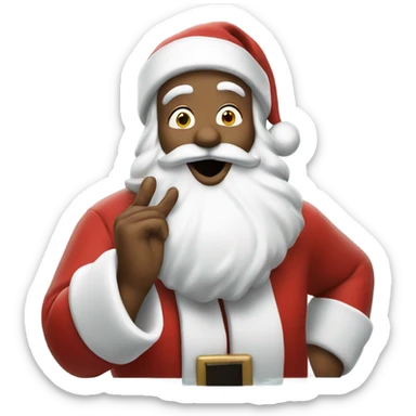 santa blowing kisses sticker