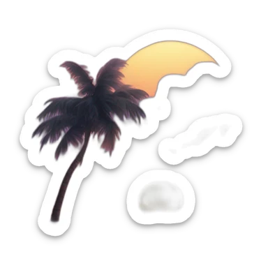 coucher de soleil sticker