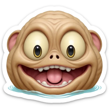 a crabadabadooda face, big eyes, tubblewubble, loolaapapoo, SCREAMING, SCARES, WRINKLY, WRINKLES, sloopa, small mouth loobadooba, consquinto, lalalalabingbong, glossy eyes, maalardo , MAMAMALRHEGVXOSU, HDDISHIAGDUEHAIDYDTBWCAXCXZZXOXOSBSJWK sticker