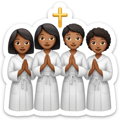 Beautiful Christian black women praising God sticker