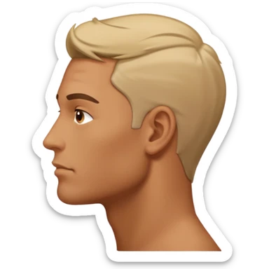 men in profile talking sticker