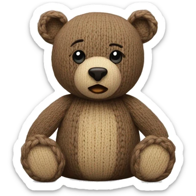 Knitted bear  sticker