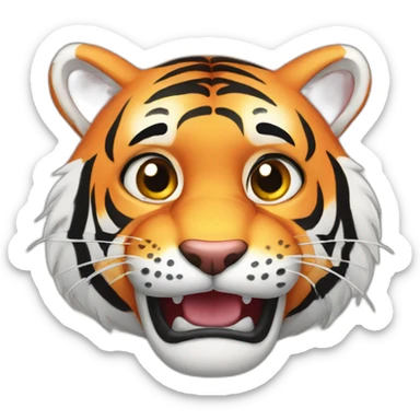 Funny tiger sticker