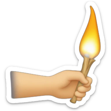 humain avec un long draps sur eux avec formant une pointe au dessus de leurs tête et une torche dans la main sticker